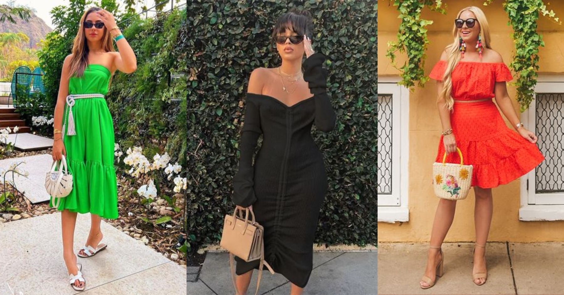 Outfits con vestidos para lucir tus hombros